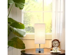 NETTLIFE Lámpara de noche vintage táctil regulable E27 con función de carga USB y LED intercambiable Plateado Clearance