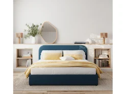 Rendez-Vous Déco Lámpara De Mesa-Lámpara de papel de cuerda con base de tronco de madera - Mira Beige