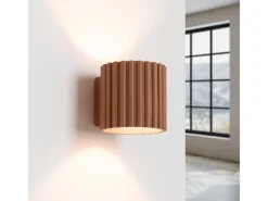 Sollux Lighting Aplique Para Pared-Lámpara De Pared Aura Minimalista De Aluminio - 1 Fuentes Luminosas - L.10 X A.10 Cm - Moca Bronce