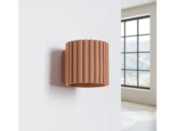 Sollux Lighting Aplique Para Pared-Lámpara De Pared Aura Minimalista De Aluminio - 1 Fuentes Luminosas - L.10 X A.10 Cm - Moca Bronce
