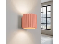 Sollux Lighting Aplique Para Pared-Lámpara De Pared Aura Minimalista De Aluminio - 1 Fuentes Luminosas - L.10 X A.10 Cm - Aterciopelado Rosa