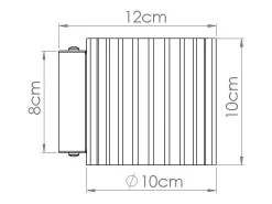 Sollux Lighting Lámpara De Pared Aura Minimalista De Aluminio - 1 Fuentes Luminosas - L.10 X A.10 Cm - Blanco Outlet
