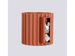 Clearance Sollux Lighting Lámpara De Pared Aura Minimalista De Aluminio - 1 Fuentes Luminosas - L.10 X A.10 Cm - Ocre Rojo