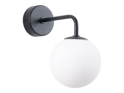 Sollux Lighting Aplique Para Pared-Lámpara de pared Bealy minimalista de acero/vidrio - 1 fuentes luminosas 3000K - L.10 x A.21 cm - /blanco Negro