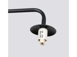 Sollux Lighting Aplique Para Pared-Lámpara de pared Bealy minimalista de acero/vidrio - 1 fuentes luminosas 3000K - L.10 x A.21 cm - /blanco Negro