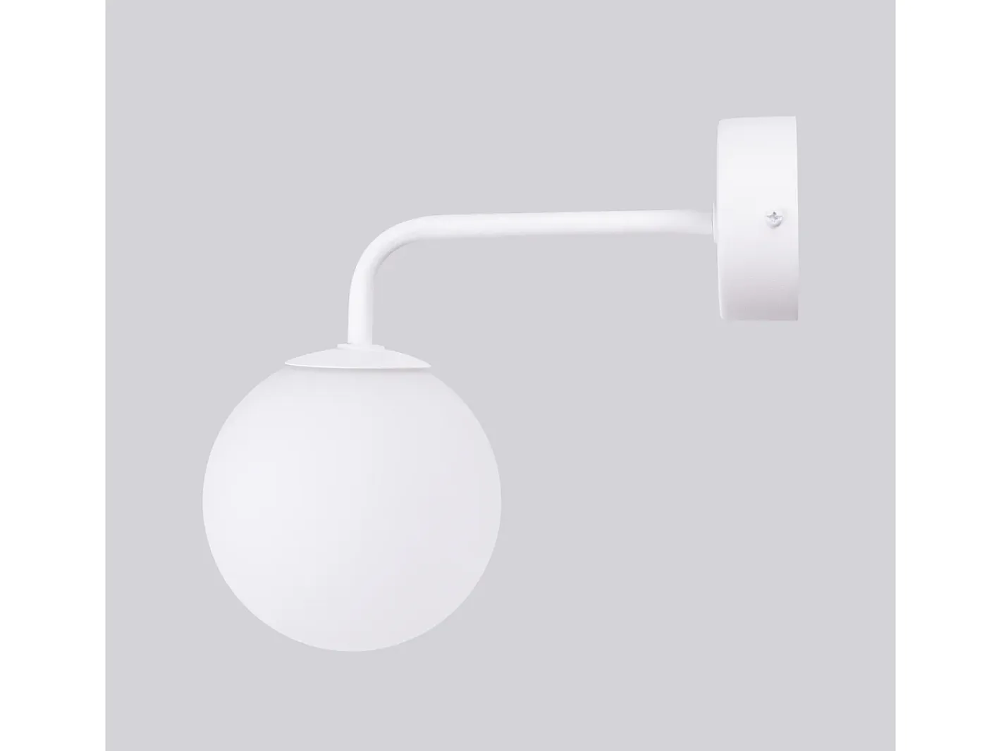 Sale Sollux Lighting Lámpara de pared Bealy minimalista de acero/vidrio - 1 fuentes luminosas 4000K - L.10 x A.21 cm - Blanco