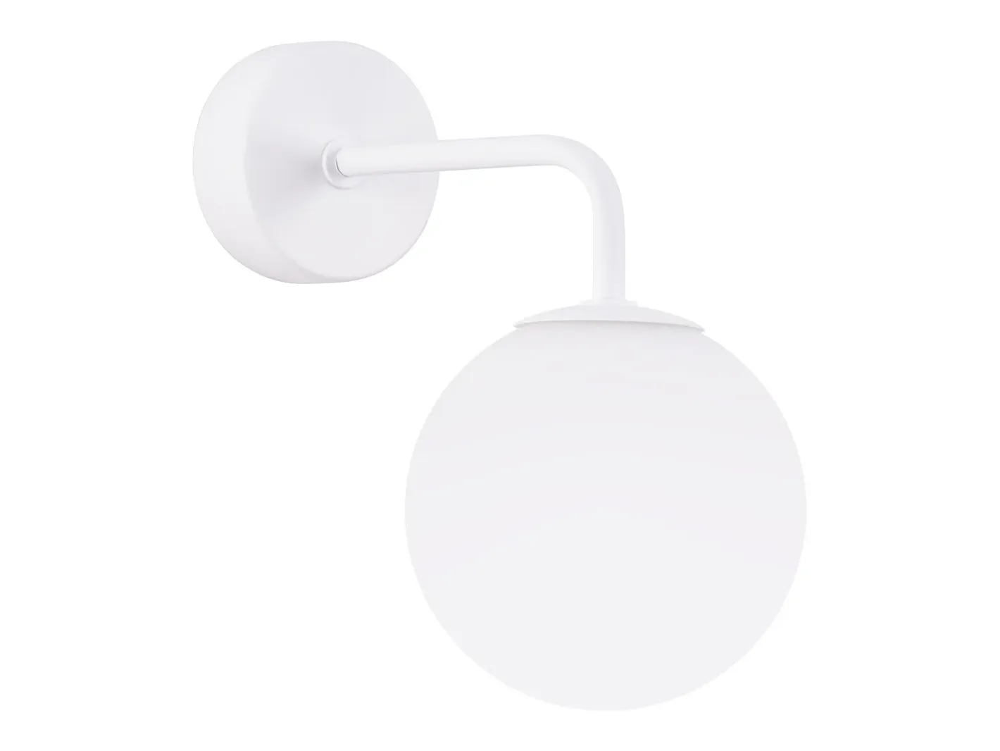Sale Sollux Lighting Lámpara de pared Bealy minimalista de acero/vidrio - 1 fuentes luminosas 4000K - L.10 x A.21 cm - Blanco