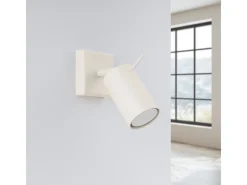 Sollux Lighting Lámpara de pared Briix moderno de acero - 1 fuentes luminosas 3000K - L.8 x A.8 cm - Beige