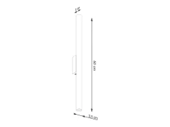 Sollux Lighting Aplique Para Pared-Lámpara de pared Brill moderno de acero - 2 fuentes luminosas 4000K - L.2,5 x A.50 cm - ocre Rojo