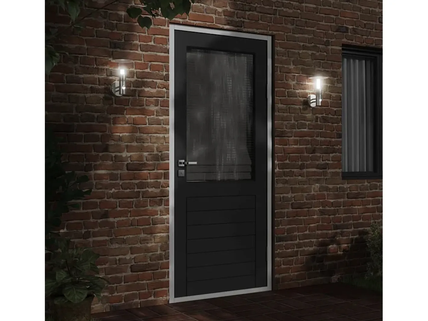 Lámpara de pared de exterior con sensor acero inoxidable ES508278 Plateado Sale