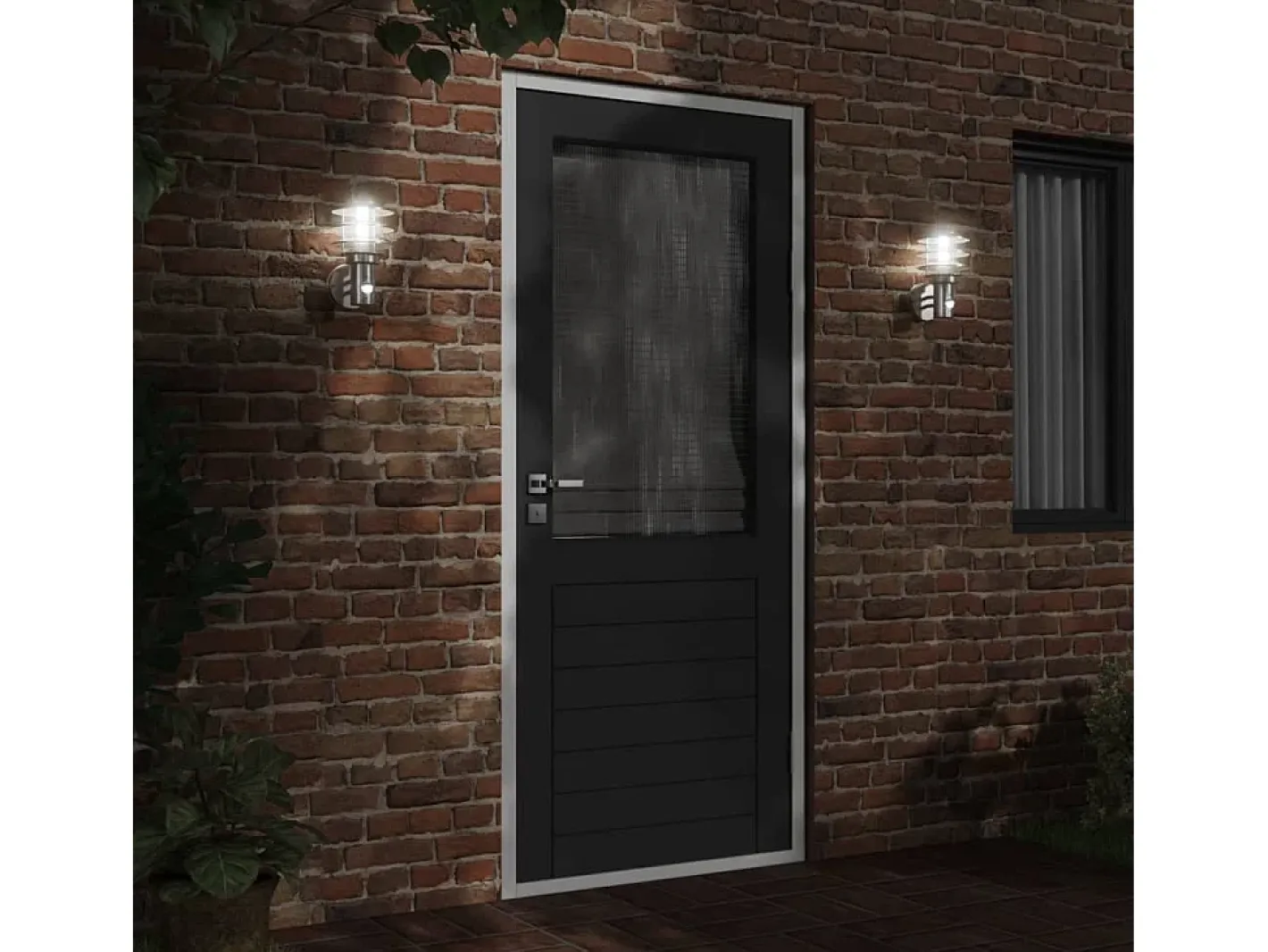 Lámpara de pared de exterior con sensor acero inoxidable ES252736 Plateado Hot