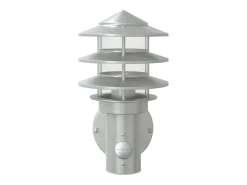 Lámpara de pared de exterior con sensor acero inoxidable ES252736 Plateado Hot