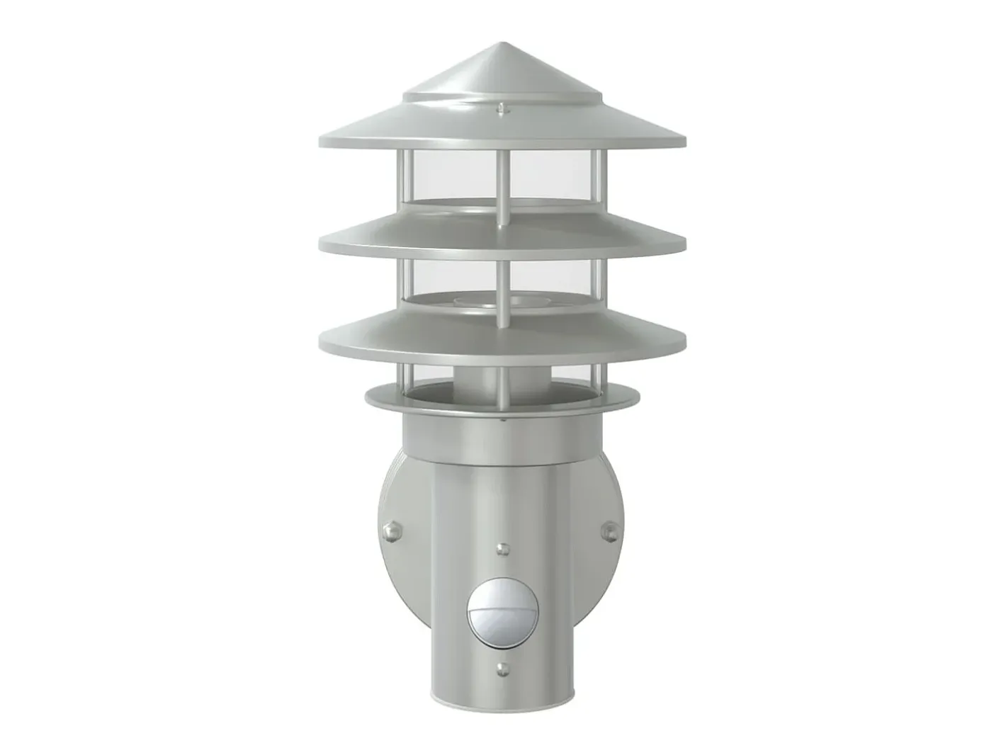 Lámpara de pared de exterior con sensor acero inoxidable ES252736 Plateado Hot
