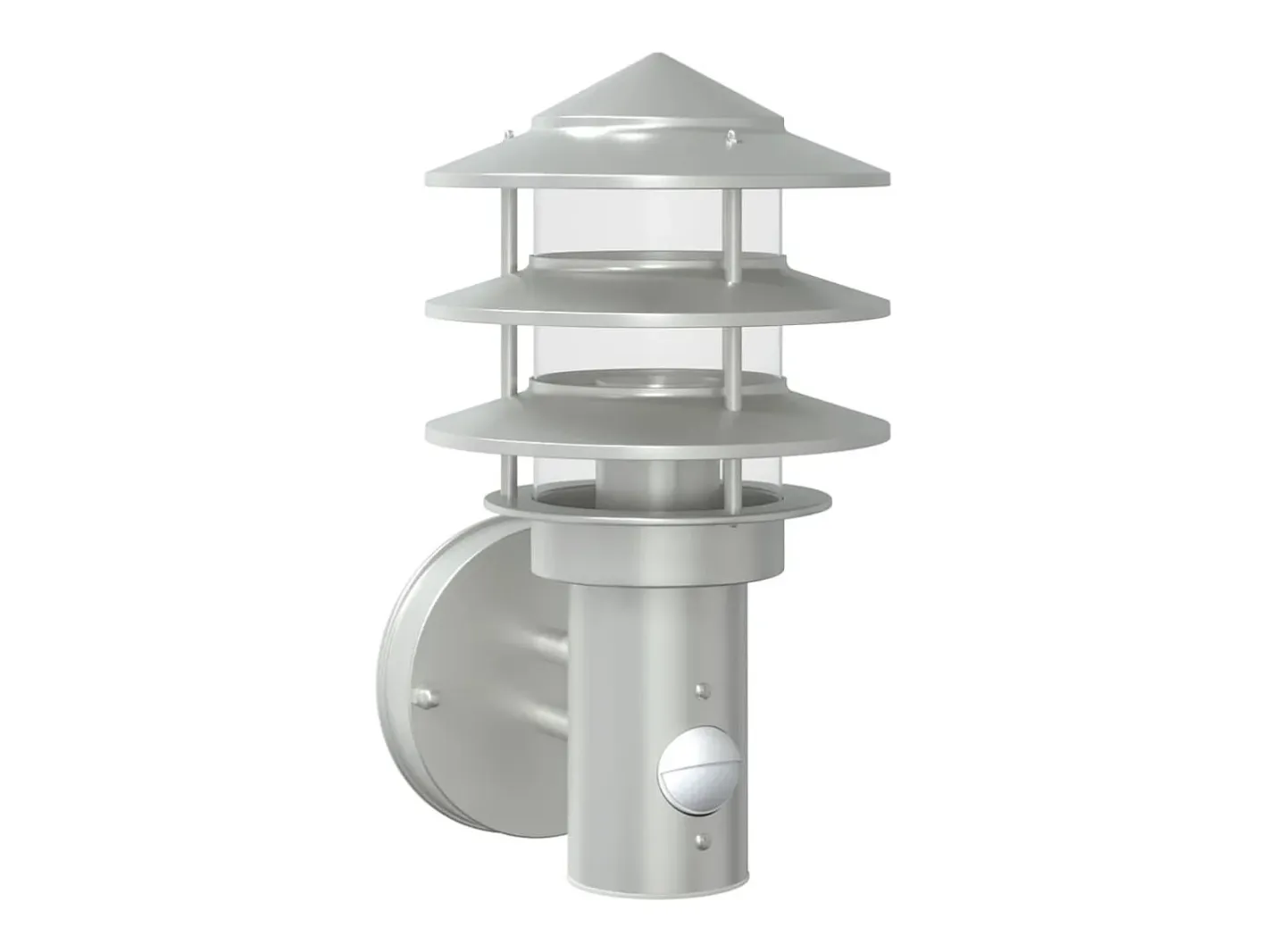 Lámpara de pared de exterior con sensor acero inoxidable ES252736 Plateado Hot