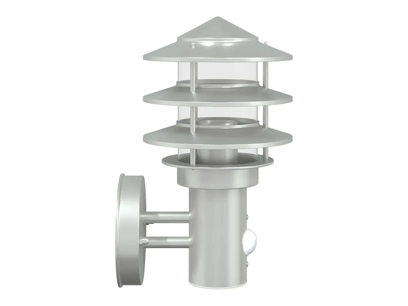 Lámpara de pared de exterior con sensor acero inoxidable ES252736 Plateado Hot