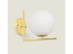 Ledkia Aplique Para Pared-Lámpara de Pared de Metal y Cristal Moonlight Design Dorado