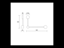 Affralux Lámpara de pared Eclipsia negra - 325x520x64mm 2xGX53 - Aplique de pared metálico de dos brazos - Brazo largo a la derecha Negro Sale