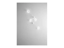 Outlet Affralux Lámpara de pared Eclipsia blanca - 325x520x64mm 2xGX53 - Aplique de pared metálico de dos brazos - Brazo largo a la derecha Blanco