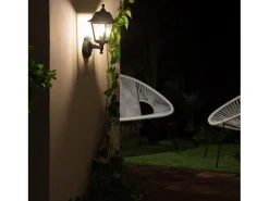 Clearance Ledkia Lámpara de Pared Exterior con Detector de Movimiento PIR Mini Villa Negro