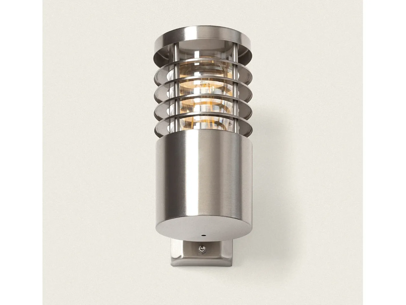 Ledkia Lámpara de Pared Exterior Acero Inoxidable Cloony Gris Clearance
