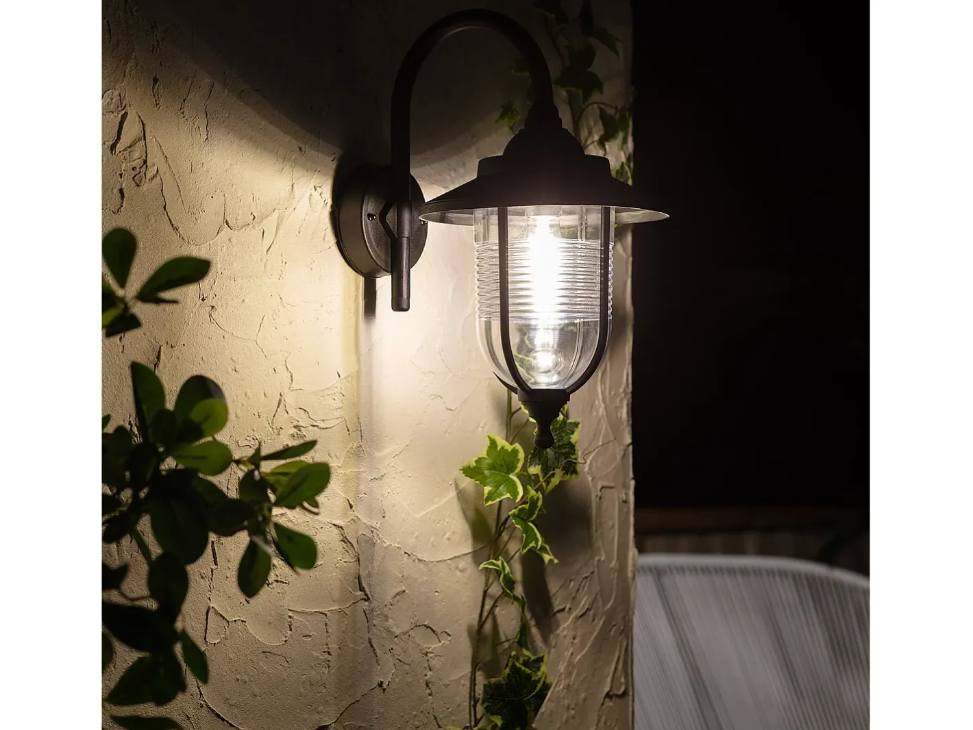 Ledkia Iluminación Exterior-Lámpara de Pared Exterior Berna Negro