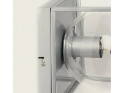 Ledkia Aplique Para Pared-Lámpara de Pared Exterior Metal y Cristal Tabuk Plateado