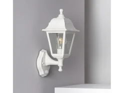 Online Ledkia Lámpara de Pared Exterior con Detector de Movimiento PIR Mini Villa Blanco