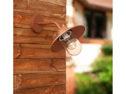 Online Ledkia Lámpara de Pared Exterior de Metal Perth Óxido Multicolor