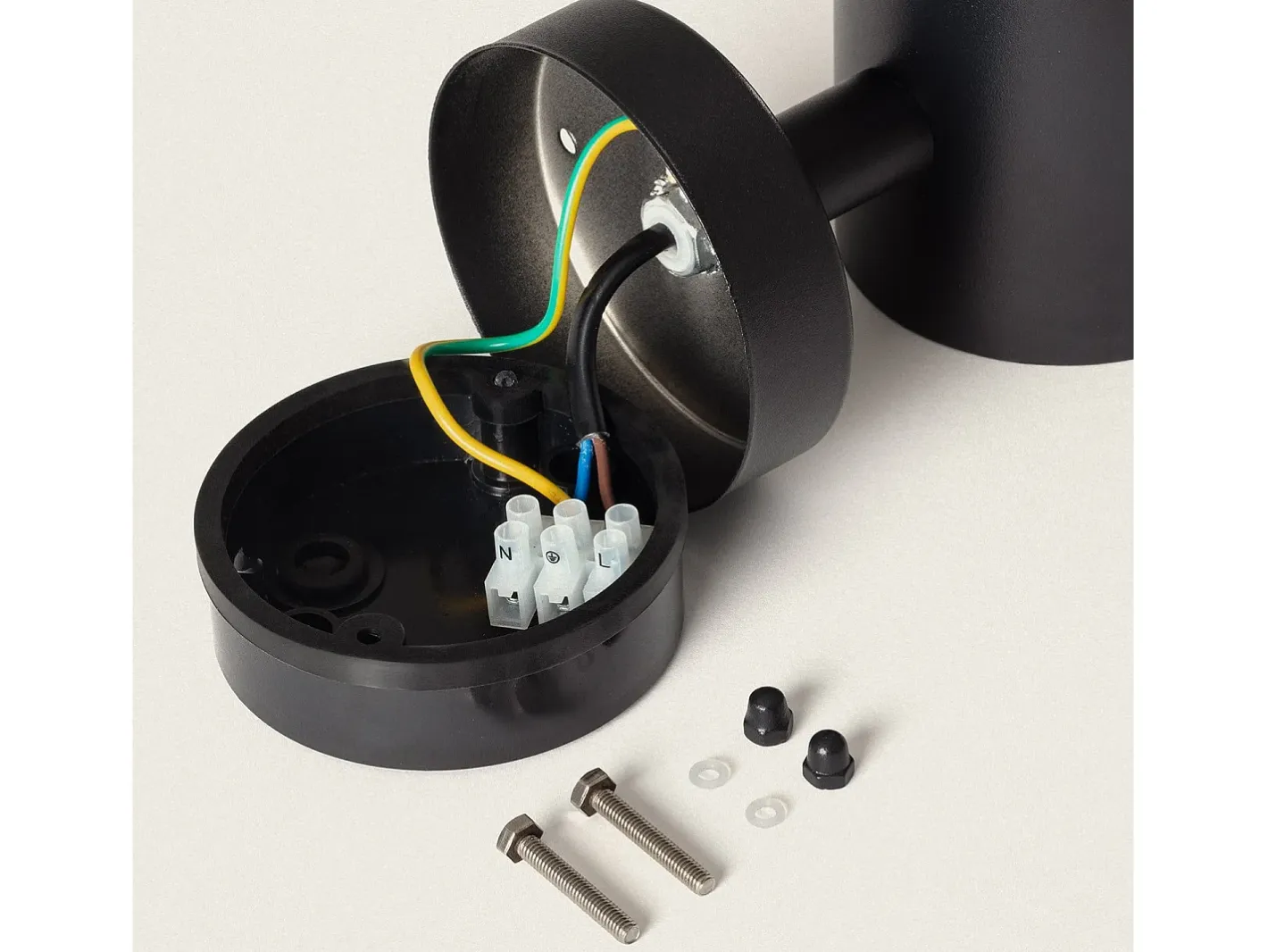 Ledkia Lámpara de Pared Exterior LED 5W Acero Inoxidable Inti Black 4000K Blanco Neutro Negro Online