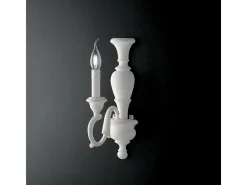 Sale Lámpara de pared Fiorenza de madera shabby blanca, 1 luz, 12 cm, 21 cm, BL172-AP1-BCO Blanco