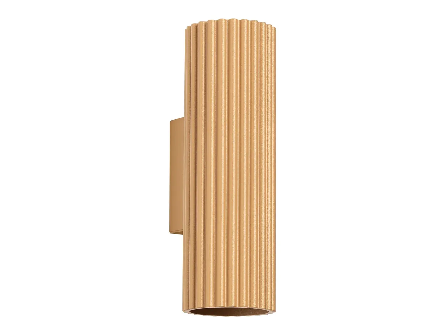 Outlet Sollux Lighting Lámpara de pared Gloow minimalista de aluminio - 2 fuentes luminosas 3000K - L.6,5 x A.20 cm - Dorado