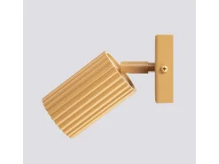 Sollux Lighting Aplique Para Pared-Lámpara de pared Gloow minimalista de aluminio - 1 fuentes luminosas 3000K - L.8 x A.8 cm - Dorado