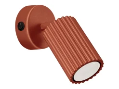 Sollux Lighting Aplique Para Pared-Lámpara de pared Gloow minimalista de aluminio - 1 fuentes luminosas 3000K - L.8 x A.16 cm - ocre Rojo