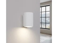 Discount Sollux Lighting Lámpara de pared Gloow minimalista de aluminio - 1 fuentes luminosas 4000K - L.6,5 x A.10 cm - Blanco