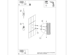 Sollux Lighting Lámpara de pared Gloow minimalista de aluminio - 2 fuentes luminosas 3000K - L.6,5 x A.20 cm - Negro Sale