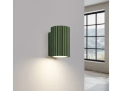 Sollux Lighting Aplique Para Pared-Lámpara de pared Gloow minimalista de aluminio - 1 fuentes luminosas 4000K - L.6,5 x A.10 cm - oliva Verde