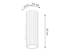 Outlet Sollux Lighting Lámpara de pared Gloow minimalista de aluminio - 2 fuentes luminosas 3000K - L.6,5 x A.20 cm - ocre Rojo