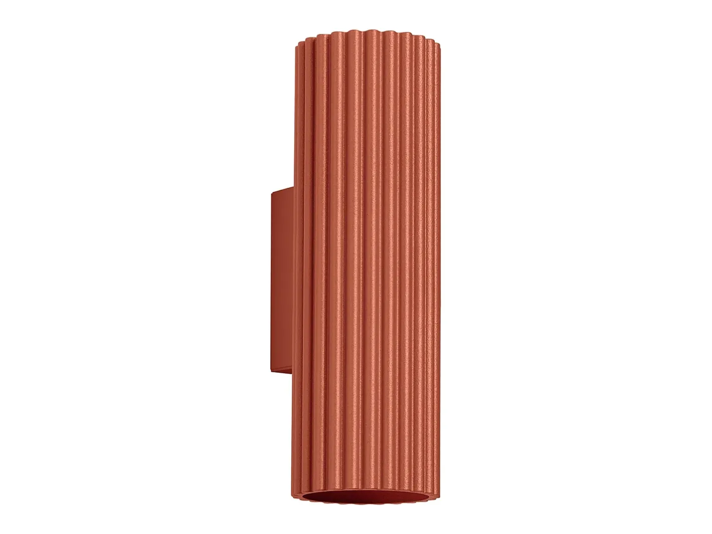 Outlet Sollux Lighting Lámpara de pared Gloow minimalista de aluminio - 2 fuentes luminosas 3000K - L.6,5 x A.20 cm - ocre Rojo