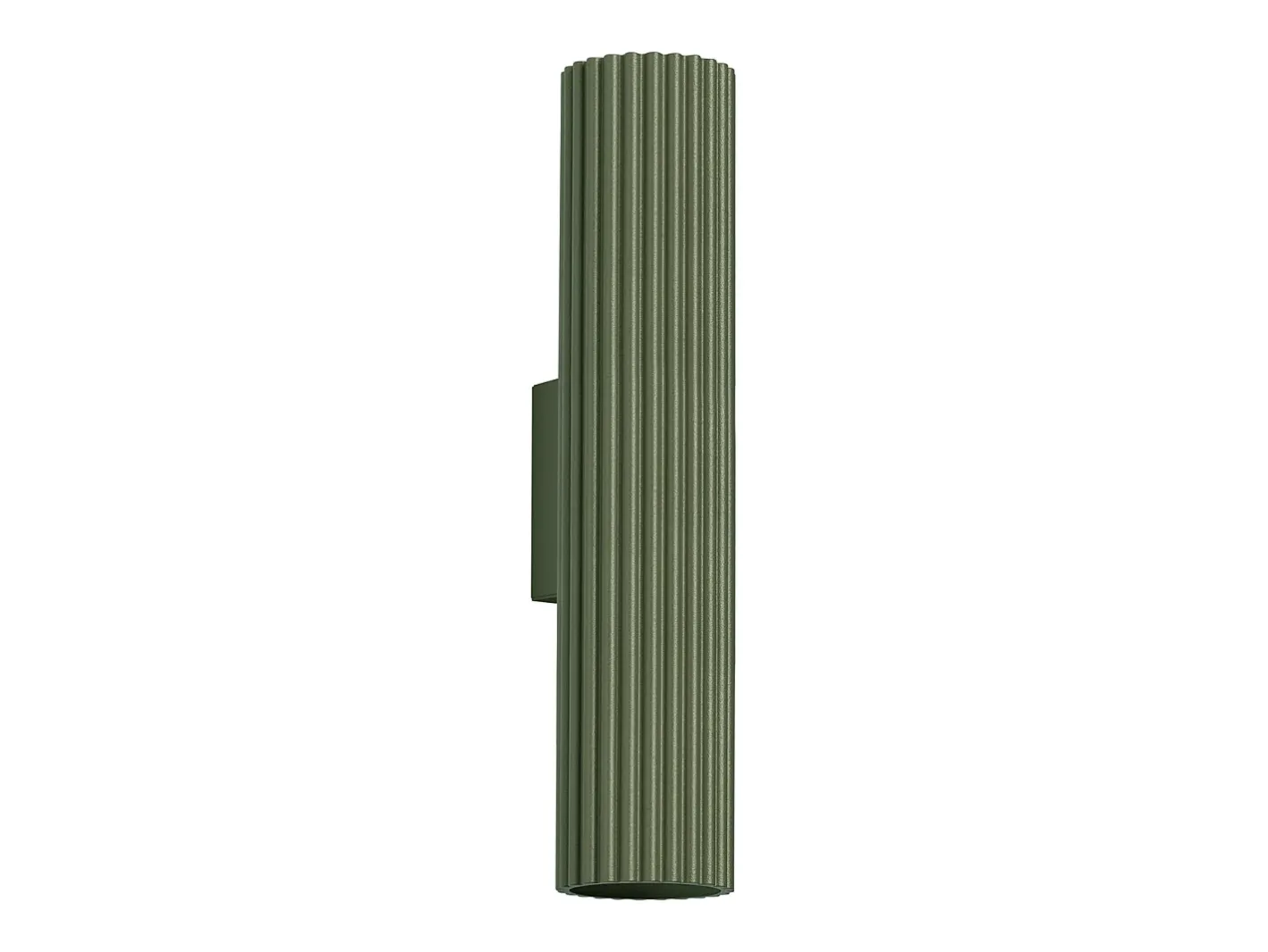 Outlet Sollux Lighting Lámpara de pared Gloow minimalista de aluminio - 2 fuentes luminosas 3000K - L.6,5 x A.30 cm - oliva Verde