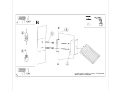 Online Sollux Lighting Lámpara de pared Gloow minimalista de aluminio - 1 fuentes luminosas 4000K - L.8 x A.8 cm - Blanco