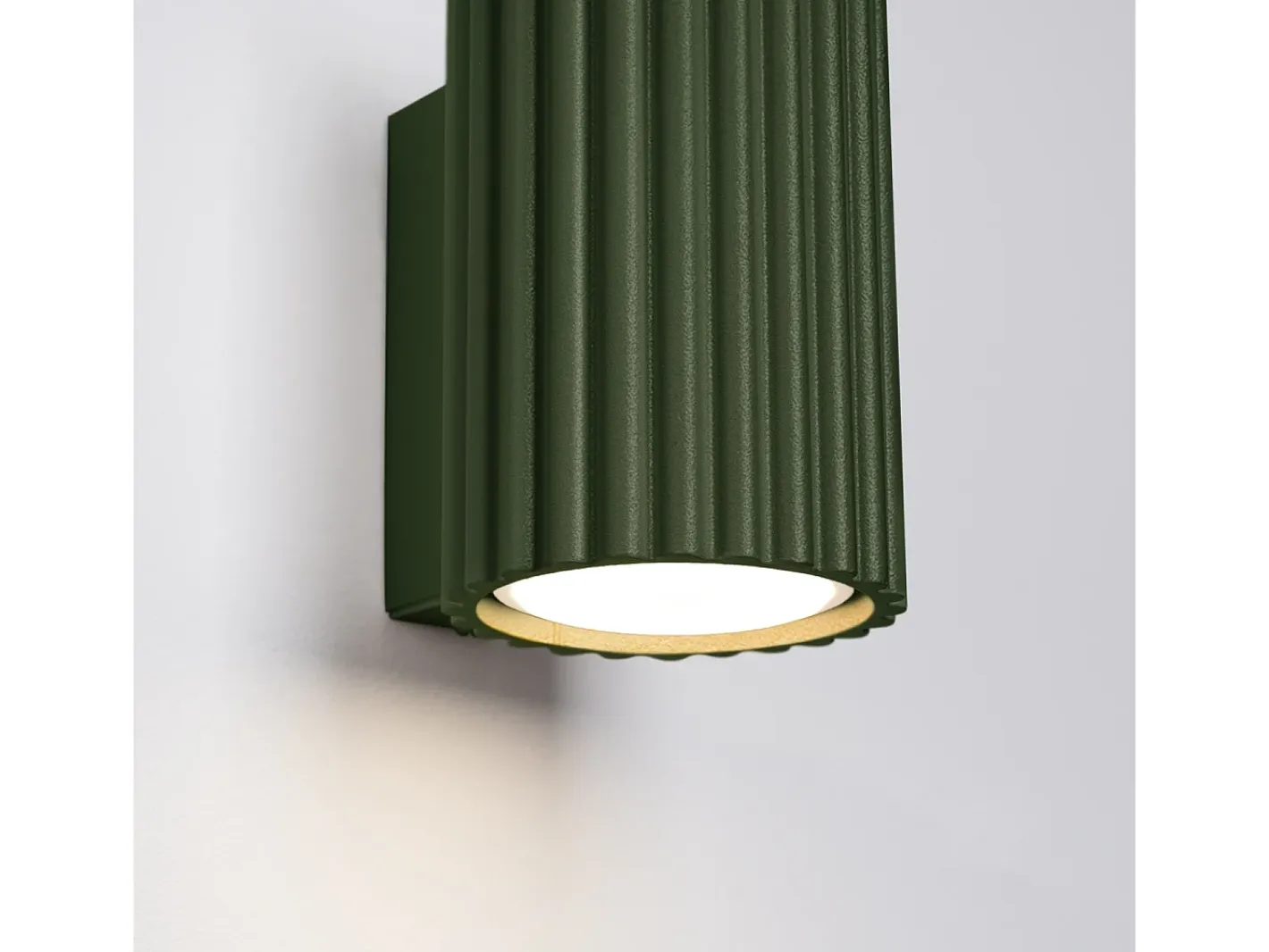 Sollux Lighting Aplique Para Pared-Lámpara de pared Gloow minimalista de aluminio - 1 fuentes luminosas 3000K - L.6,5 x A.10 cm - oliva Verde
