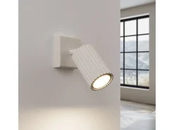 Sollux Lighting Lámpara de pared Gloow minimalista de aluminio - 1 fuentes luminosas 4000K - L.8 x A.8 cm - Beige Best