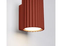 Sale Sollux Lighting Lámpara de pared Gloow minimalista de aluminio - 1 fuentes luminosas 4000K - L.6,5 x A.10 cm - ocre Rojo
