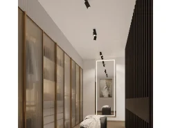 Best Sollux Lighting Lámpara de pared Gloow minimalista de aluminio - 1 fuentes luminosas 4000K - L.8 x A.8 cm - Negro