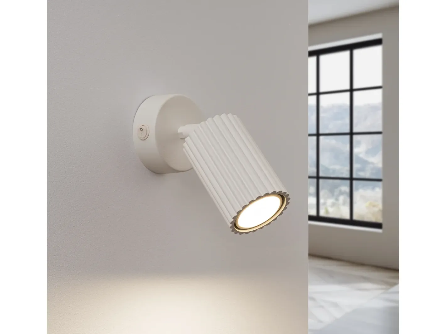 Sollux Lighting Lámpara de pared Gloow minimalista de aluminio - 1 fuentes luminosas 4000K - L.8 x A.16 cm - Beige