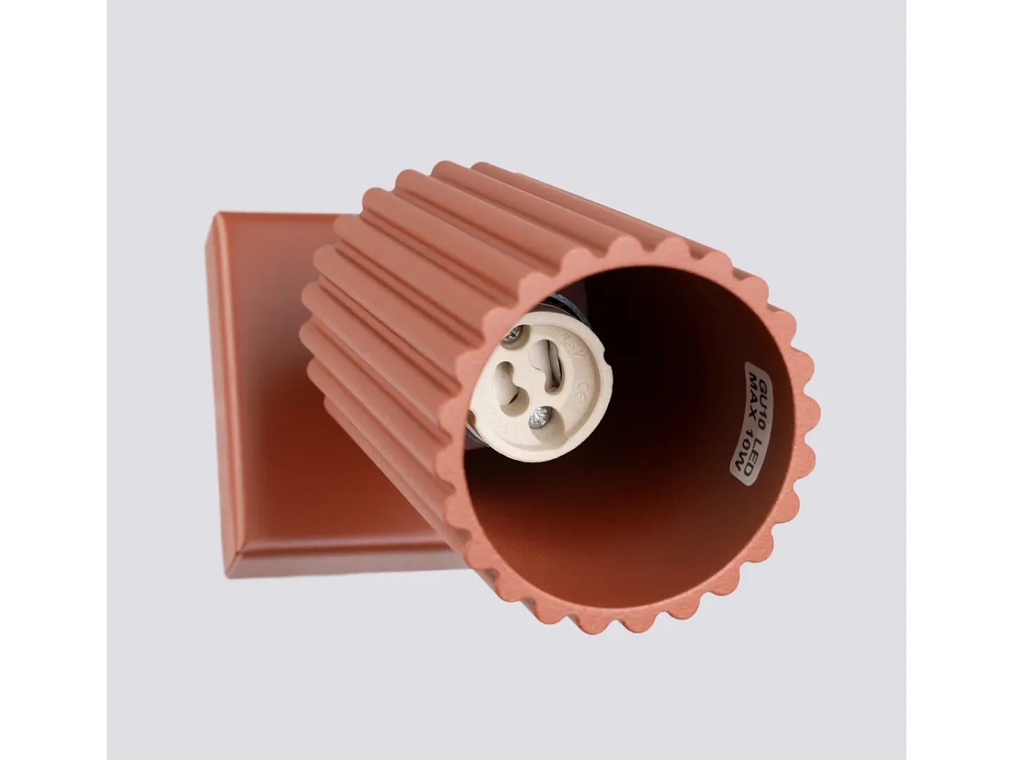 Sollux Lighting Aplique Para Pared-Lámpara de pared Gloow minimalista de aluminio - 1 fuentes luminosas 3000K - L.8 x A.8 cm - ocre Rojo