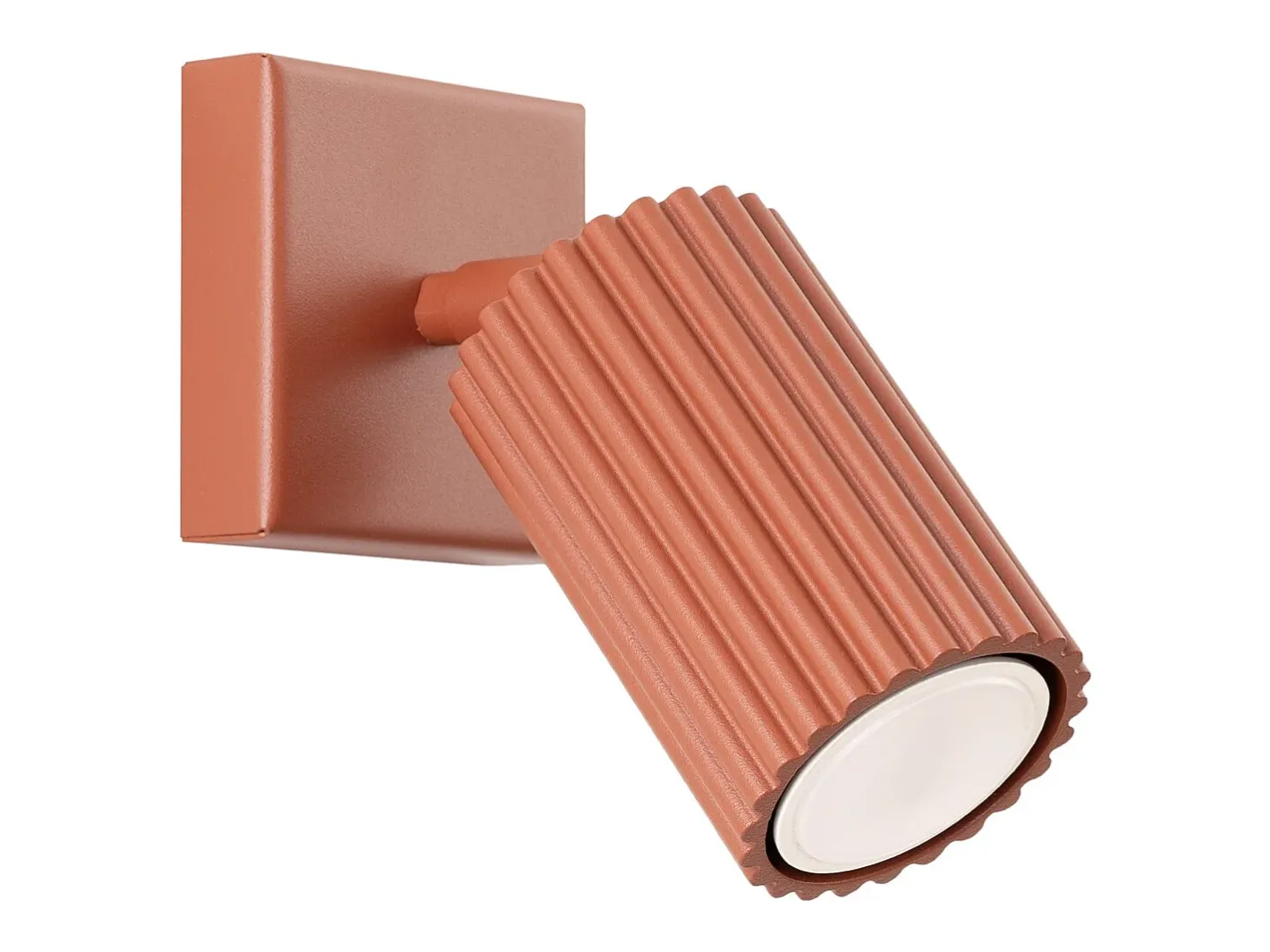 Sollux Lighting Aplique Para Pared-Lámpara de pared Gloow minimalista de aluminio - 1 fuentes luminosas 3000K - L.8 x A.8 cm - ocre Rojo