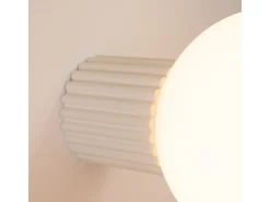 Sollux Lighting Lámpara De Pared Halo Moderno De Aluminio/Vidrio - 1 Fuentes Luminosas - L.12 X A.12 Cm - Beige Outlet