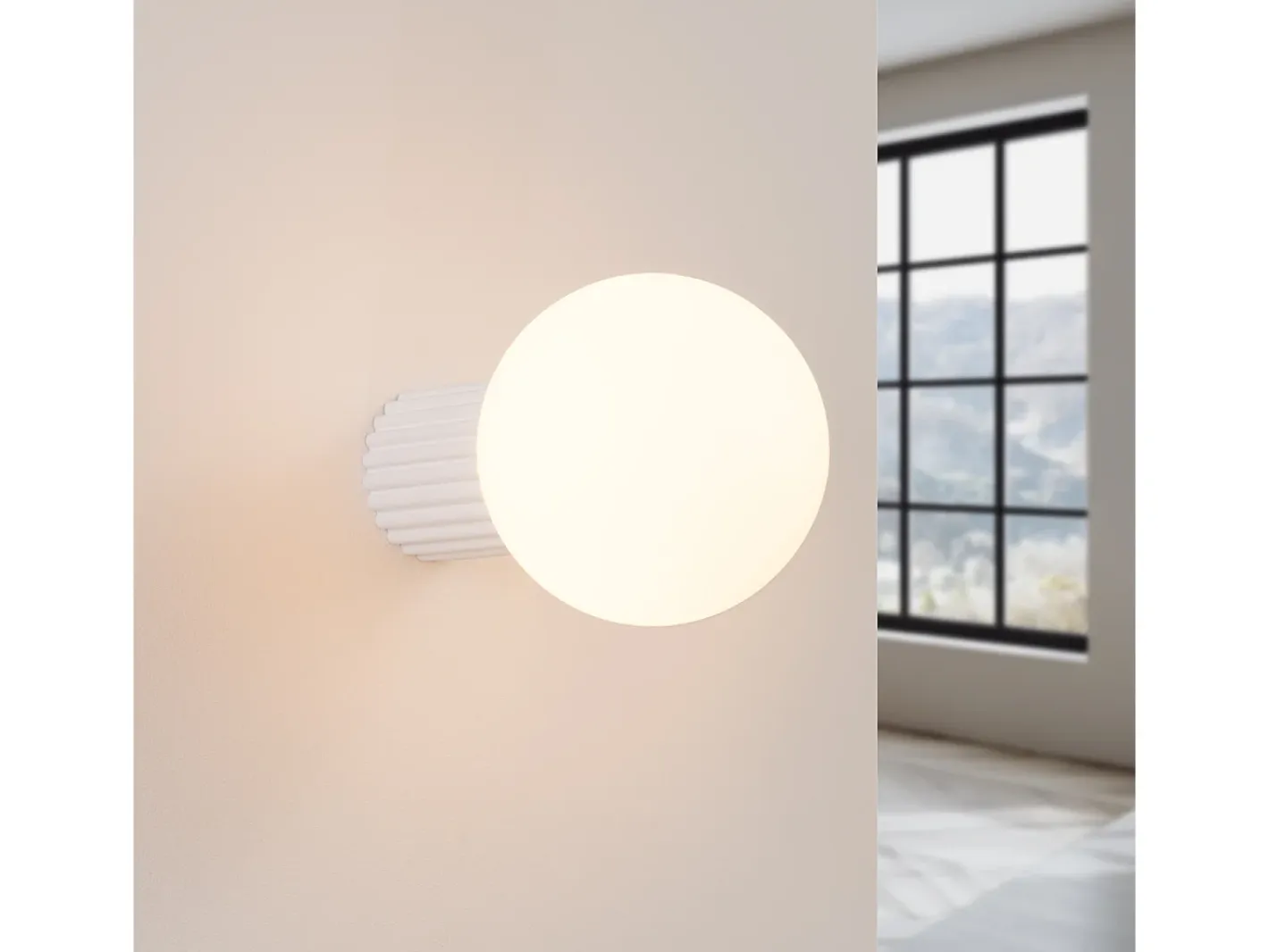Sollux Lighting Lámpara De Pared Halo Moderno De Aluminio/Vidrio - 1 Fuentes Luminosas - L.12 X A.12 Cm - Blanco Discount