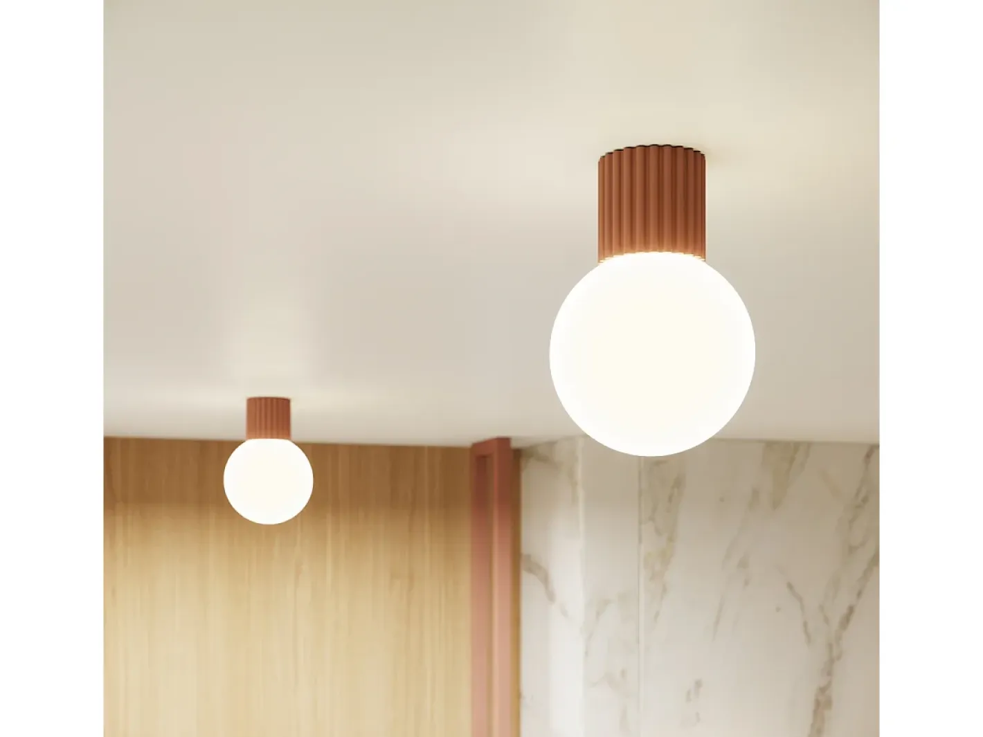 Sollux Lighting Aplique Para Pared-Lámpara De Pared Halo Moderno De Aluminio/Vidrio - 1 Fuentes Luminosas - L.12 X A.12 Cm - Moca Marru00f3n